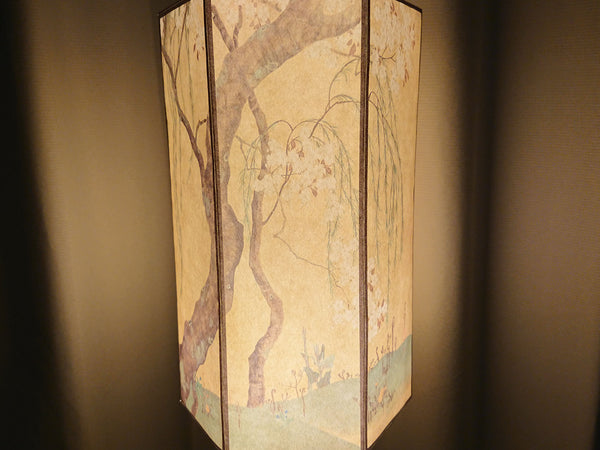 Cherry tree and willow tree portable lampshade Japanese paper lampshade