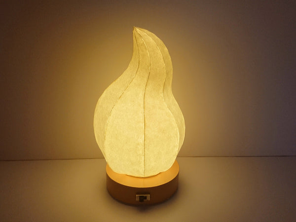 Flame shimmer type Japanese paper shade night lamp