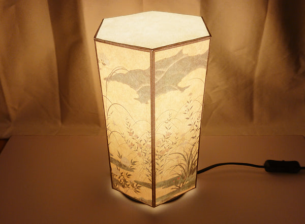 Japanese painting "Flowers and grass of the four seasons" print Table lamp shade Japanese paper lamp shade