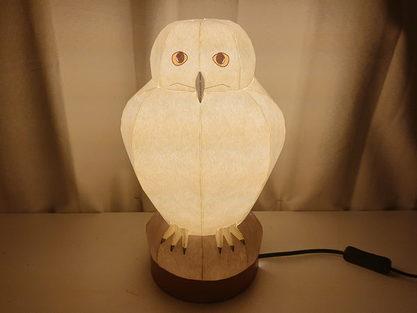 Pantalla de lámpara de mesa de búho blanco Pantalla de lámpara de papel japonés