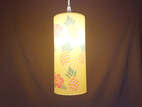 Pineapple pattern illuminated print lampshade