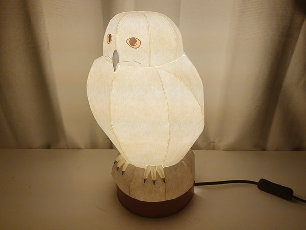 Pantalla de lámpara de mesa de búho blanco Pantalla de lámpara de papel japonés