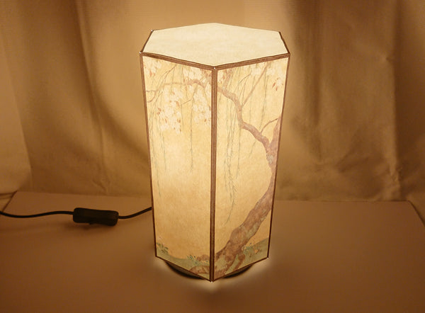 Japanese painting "cherry blossom tree and willow tree" print table lamp shade Japanese paper lamp shade
