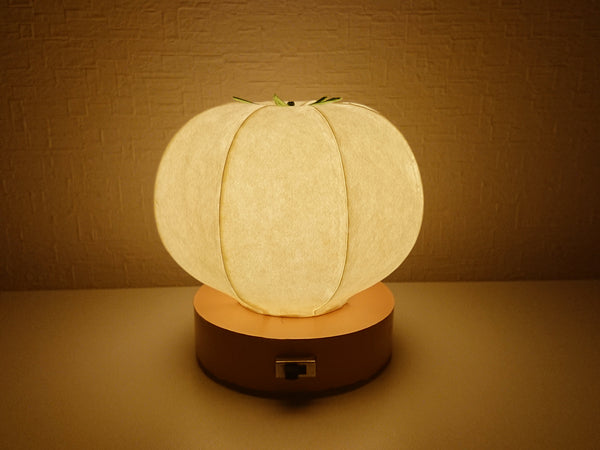 Tomato type Japanese paper shade night lamp