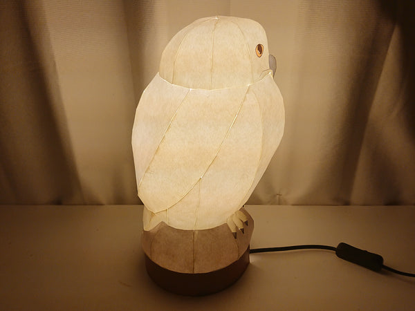 Weißer Eulen-Tischlampenschirm Lampenschirm aus japanischem Papier