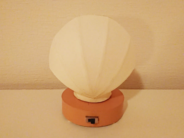 Lampe de nuit abat-jour papier japonais type coquillage