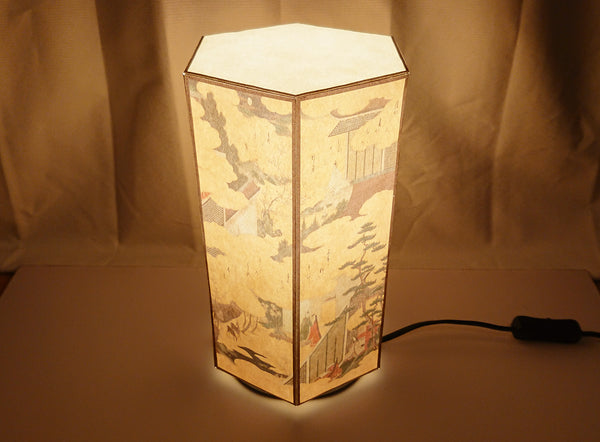 Japanese painting "Ise Monogatari" print table lamp shade Japanese paper lamp shade