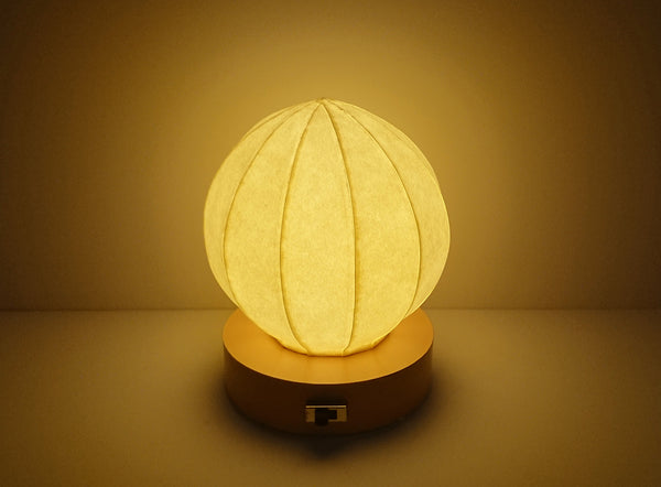 Ball type Japanese paper shade night lamp