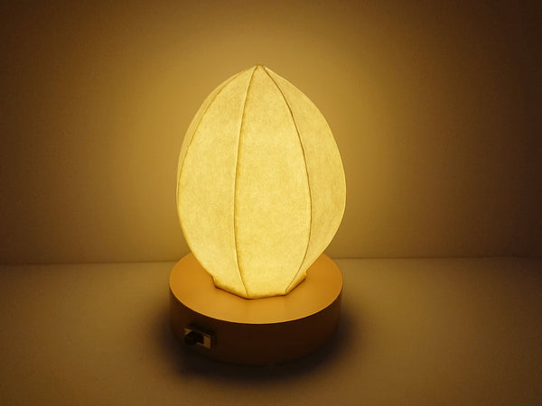 Egg type Japanese paper shade night lamp
