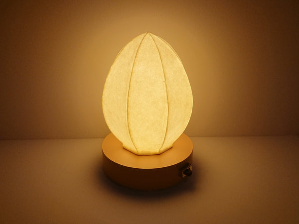 Lámpara de noche de sombra de papel japonés tipo huevo